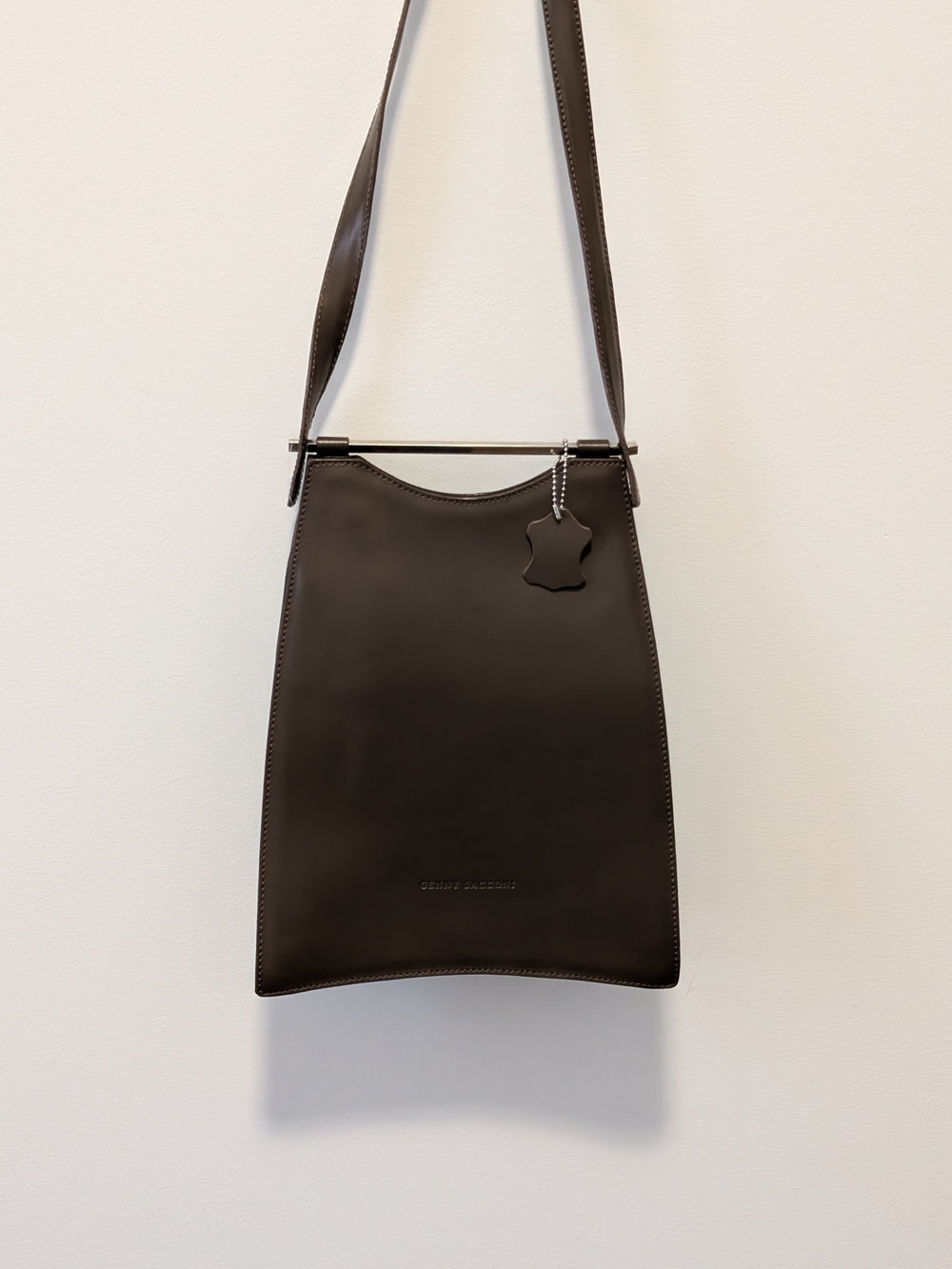 Minimalist Dark Brown Leather Shoulder Bag by COS
